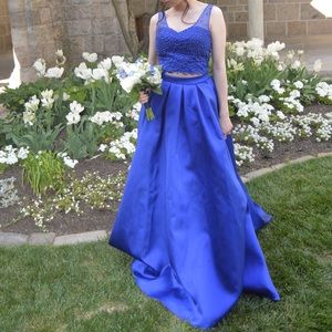 Prom or wedding top with skirt